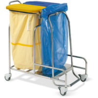 K607118 - CARRELLO RACCOLTA BIANCHERIA SPORCA (A DUE PORTASACCHI) E RIFIUTI