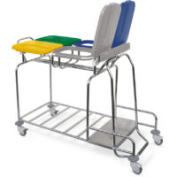 K607121 - CARRELLO RACCOLTA BIANCHERIA SPORCA (A QUATTRO PORTASACCHI) CON PORTA RIFIUTI SWIFT