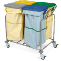 K607122 - PORTA SACCO IN ACCIAIO INOX A QUATTRO POSTI