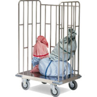 K616047 - CARRELLO TRASPORTO BIANCHERIA A TRE SPONDE
