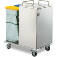 K626054 - CARRELLO DISTRIBUZIONE E RACCOLTA DELLA BIANCHERIA CHIUSO IN ACCIAIO INOX