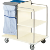 K626085 - CARRELLO RACCOLTA E DISTRIBUZIONE BIANCHERIA APERTO IN ACCIAIO VERNICIATO