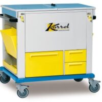 K816190 - CARRELLO PORTA LASTRE/CARTELLE A POZZETTO MEDIUM CON 3 CASSETTI PORTAOGGETTI