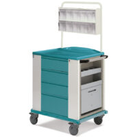 K816211 - CARRELLO MEDIKAR IN ACCIAIO VERNICIATO