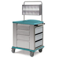 K816238 - CARRELLO MEDIKAR PER ANESTESIA IN ACCIAIO INOX