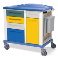 K816440 - CARRELLO IN TECNOPOLIMERO MEDIUM CON 5 CASSETTI E 1 ANTINA