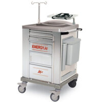 K820211X - CARRELLO EMERGENZA SMALL CON STRUTTURA E 5 CASSETTI IN ACCIAIO INOX