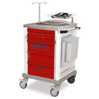 K820210 - CARRELLO EMERGENZA SMALL CON STRUTTURA IN ACCIAIO VERNICIATO E 5 CASSETTI IN PLASTICA