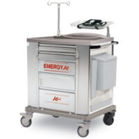 K820261X - CARRELLO EMERGENZA STANDARD CON STRUTTURA E 5 CASSETTI IN ACCIAIO