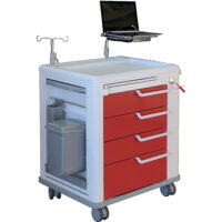 K100200 - CARRELLO KUBO EMERGENZA STANDARD CON SISTEMA FRENANTE STOP-ON-TOP