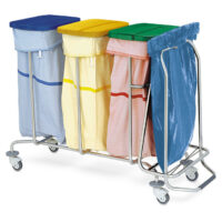 K607124 - CARRELLO RACCOLTA BIANCHERIA SPORCA (A TRE PORTASACCHI) E RIFIUTI